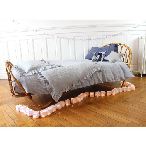 Lit corbeille en rotin